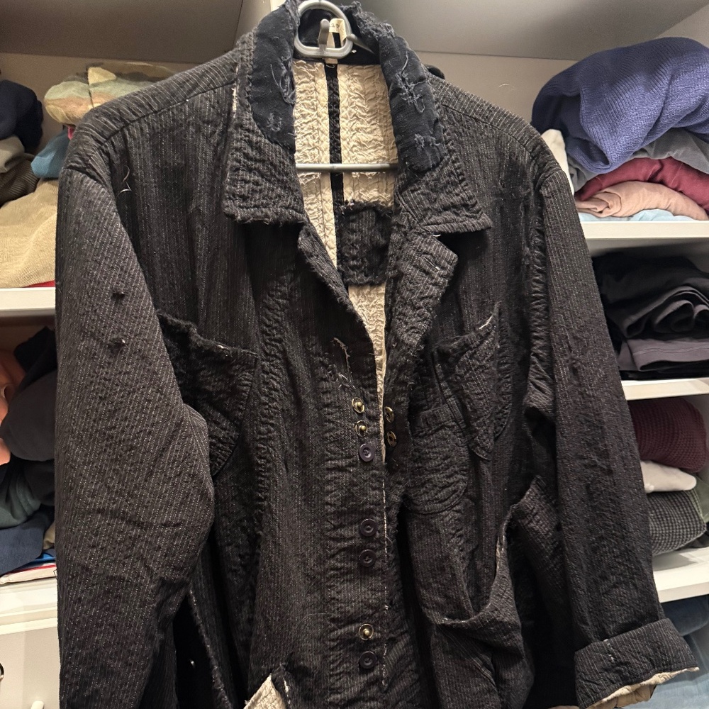 Magnolia Pearl Black Textured Utility Jacket